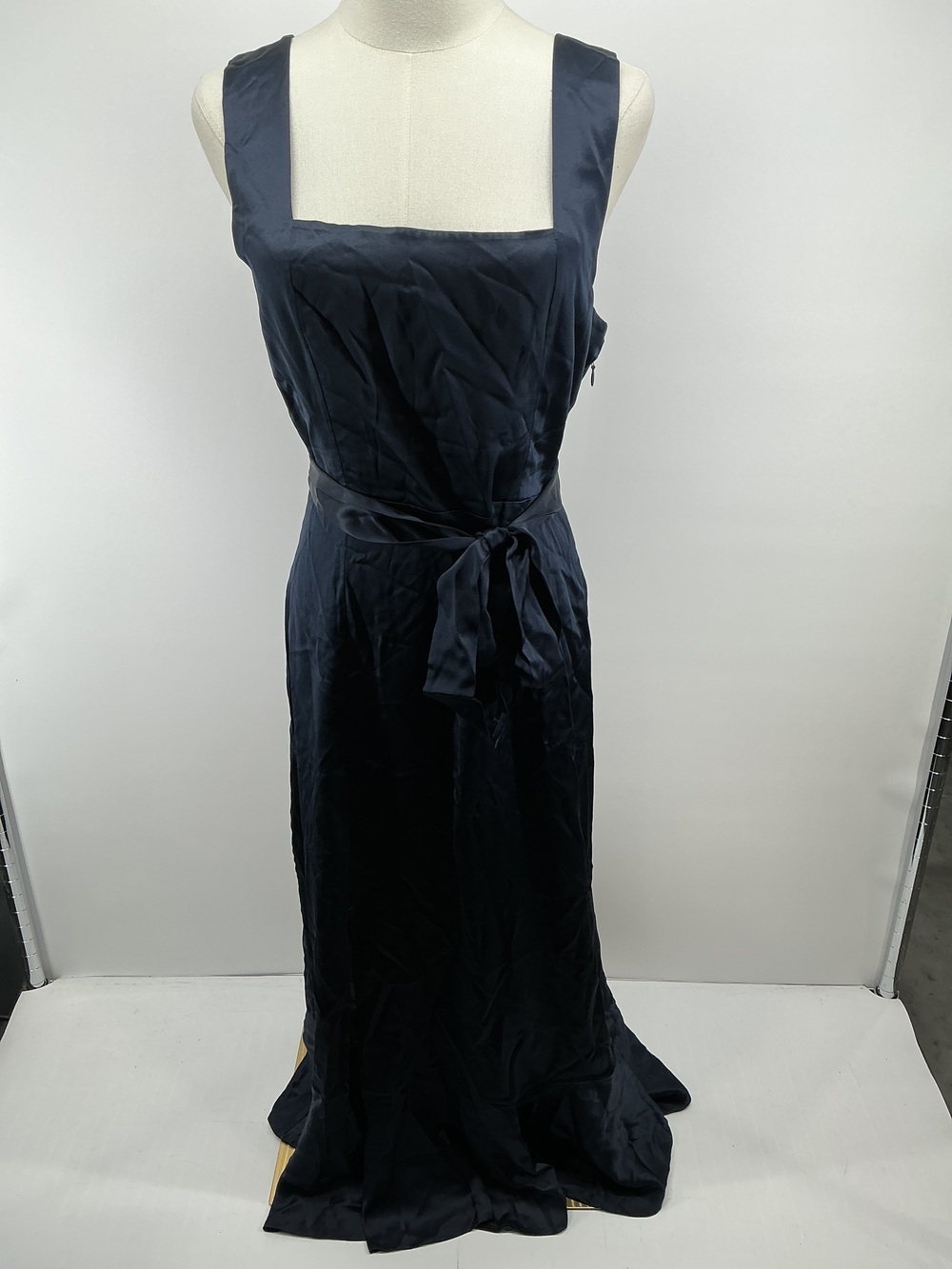 100% Washable Silk Square Neck Midi Dress